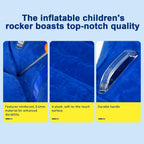 Sensory Rocker Chair for Kids, Inflatable Chair for Kids – Full-Surface Velvet Flocking, 42” x 42” x 46”, Ultra-Durable, Sensory Chair for Autistic ADHD Child Includes Electric Air Pump