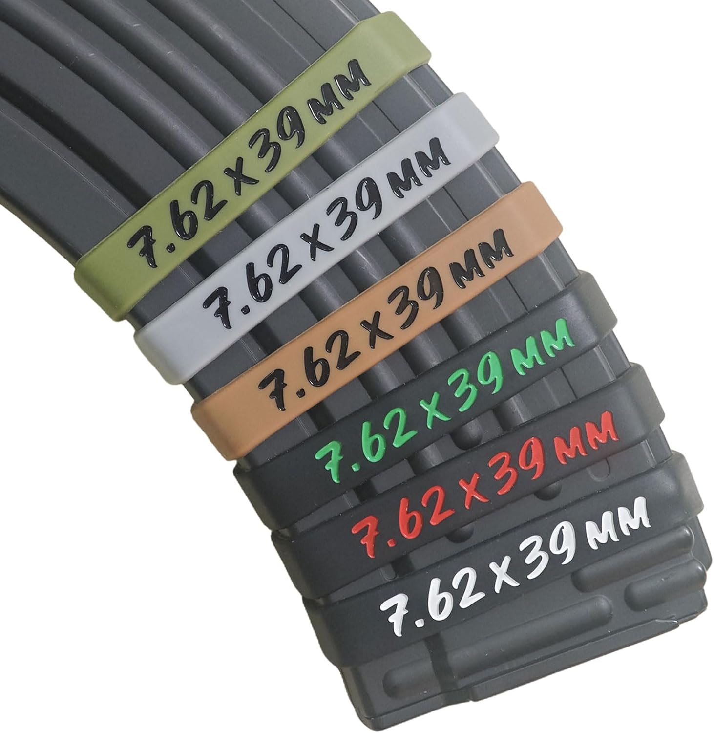 12 Pack Magsaddle 7.62x39mm Magazine Marking Bands 7.62x39 Caliber Identification Holster Accessories
