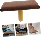 minkissy Wooden Stool with Cushion Small Size and Prayer, Balance Bench Chair for Adults Under 150cm, Portable Seat for Mindfulness and Zen Practice