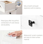 White 8 Drawer Dresser for Bedroom with Power Outlets Wide Chest of Drawers with Smooth Guide Rail Modern Wooden Dressers with Metal Handle Large for Bedroom Living Room Hallway Closet