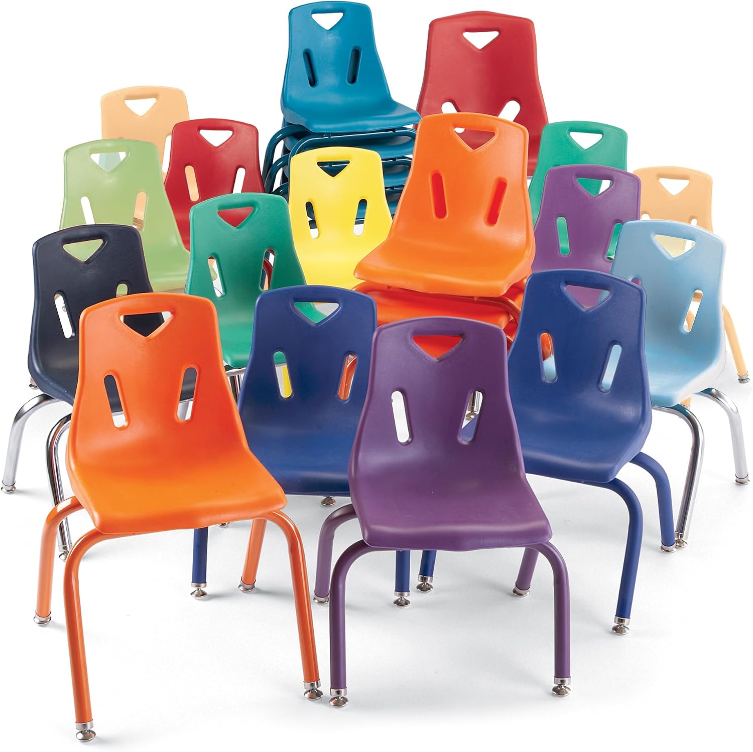 Jonti-Craft Berries 8120JC1004 Stacking Chair with Powder-Coated Legs, 10" Height, Purple