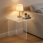 Acrylic Side Table,Clear Nightstand End Table Modern Bedside Table for Living Room Bedroom,Small Spaces (Clear)