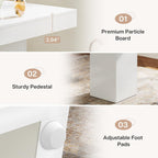 Tribesigns Square Bar Table, Modern Kitchen Dining Table, Counter Height Pub Cocktail Tables for Dining Room, Tavern, Coffee Corner, Party, 31.5 x 31.5 x 39.4 Inches, White