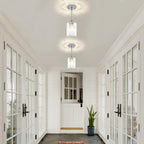 2 Pack Crystal Pendant Lights Kitchen Island Chrome Kitchen Pendant Lighting Over Island Modern Dining Room Light Fixtures Hallway Lights Adjustable Hanging Pendant Light for Bathroom Entryway Bedroom