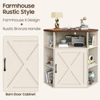 Halitaa Corner Storage Cabinet, 6-Cubby Wooden Cabinet with USB Ports and Outlets, Farmhouse Corner Bookshelf with Storage Industrial Organizer for Study, Playroom, Living Room, White and Brown