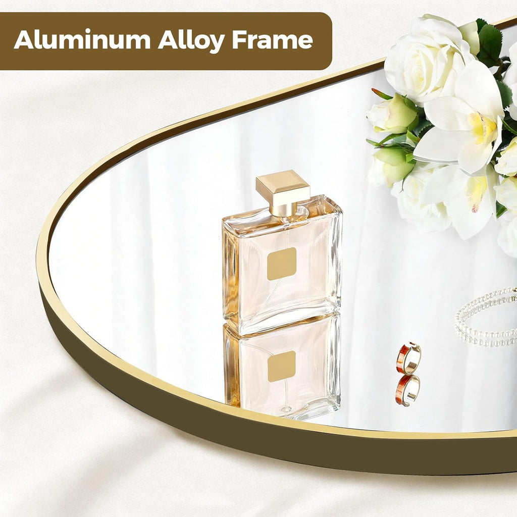 65"×21" Floor Length Mirror, Full Body Standing Mirror, Shatter-Resistant Glass & Slim Alloy Frame, Freestanding/Leaning/Wall Mount for Bedroom, Living Room & Entryway, Gold