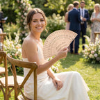 Personalized Handheld Fan Foldable Custom Fans for Wedding Guests Custom Wooden Fan Bulk with Engraved Text Tassel Yarn Bag Personalized Beach Wedding Fans Favors Gifts for Guests Friends (30)