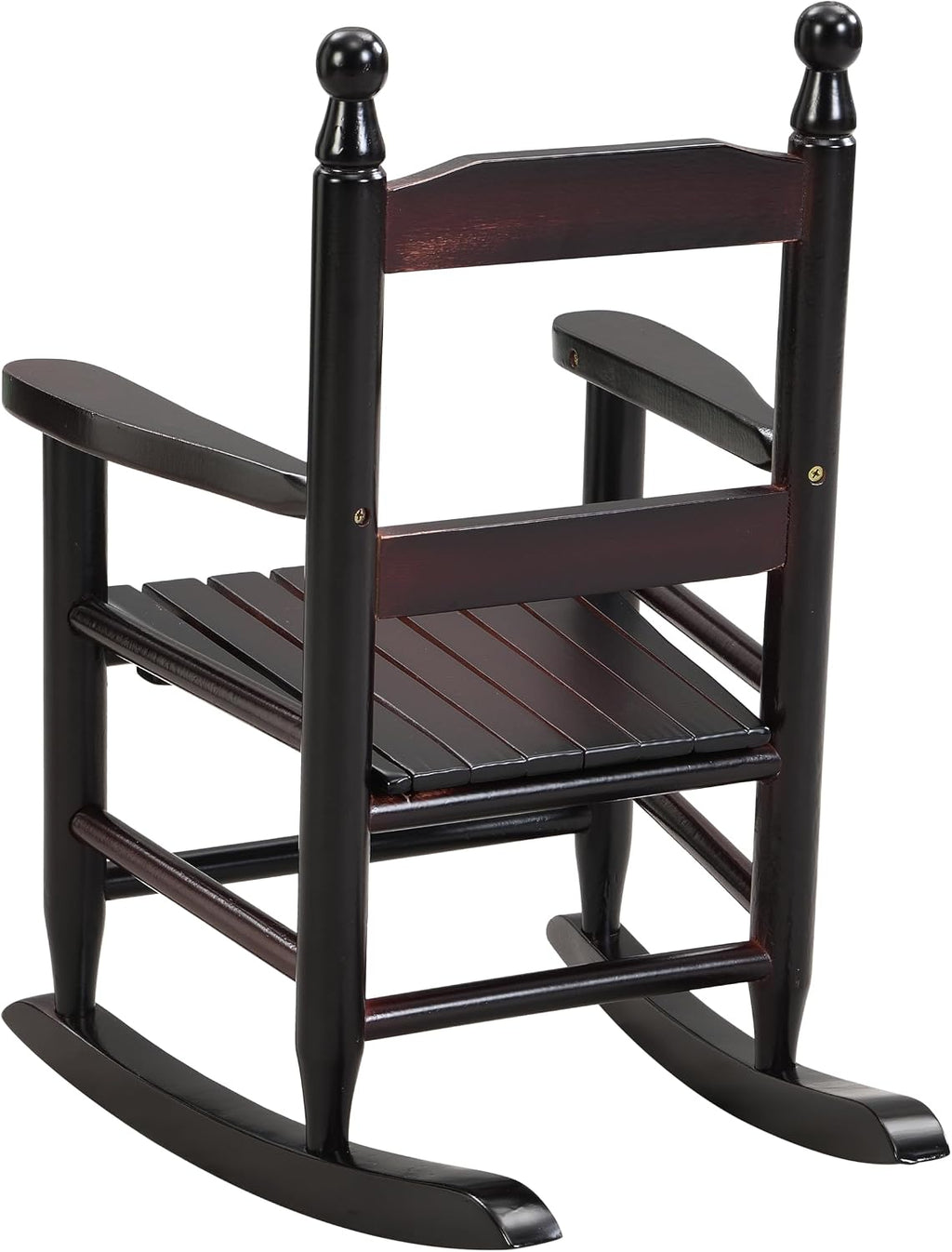 Kids Rocking Chair: Solid Hardwood Toddler Rocker with Slatted Back - Indoor Childrens Room Seating for 3-5 Year Olds