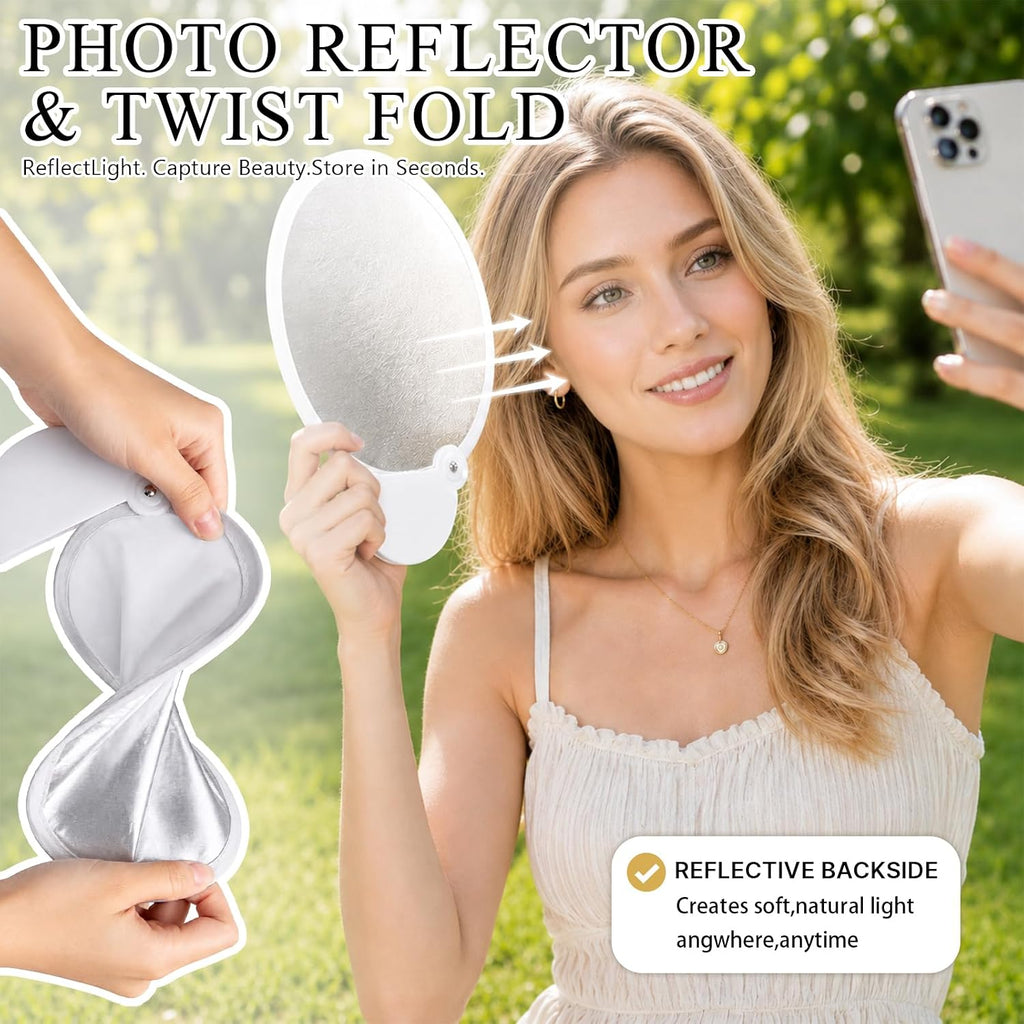 Custom Foldable Flying Disc Fans with Storage Pouches Bulk 100Pcs Personalized Round Handheld Fans with Logo/Photo/ Text personalized Portable Pocket Folding Hand Fans for Wedding Favors, Trade Shows