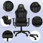 Gaming Chair,Video Game Chair with Massage Lumbar Support, Ergonomic Computer Chair Height Adjustable with Swivel Seat and Headrest