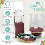 Sandsational Sparkle Burgundy Unity Sand, 1 LB (16 oz), Colored for Weddings, Vase Filler, Home Décor, Terrariums, and More