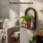 Amaoot Floating Shelves Set for 2, Wall Planters for Indoor Plants, Hanging Shelves Wall Shelf Plant Holder for Living Room Decor, Bathroom, Bedroom, Kitchen, Office