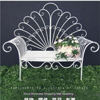 Benches, Iron Park Chairs for Outdoor Leisure Garden & Balcony Sofa Decor