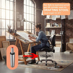 Kaleurrier Gas Lift Cylinder Replacement: Pneumatic Shock Piston for Tall Chairs & Stools - Lift Mechanism 1000 lbs Capacity Universal Size - Stroke Length 13.5"-21.5" (8" Stroke)