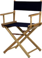 Casual Home 18" Director's Chair Natural Frame with Navy Canvas