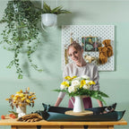 Thickened Leather Plant Repotting Mat, Indoor and Outdoor Potting Mat, 30" x 18" Foldable Tray with Mess Control (Dark Green)