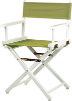 Casual Home 18" Director's Chair White Frame with Olive Canvas