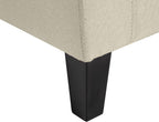 Classic Linen Tufted Storage Ottoman Bench Lift Top Beige Sophisticated Style Fabric Comfortable Seating Durable FFor rame