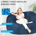 5lbs Bean Bag Filler, Pillow Bean Bag Stuffing Filling, Shredded Memory Foam Filling, Punching Bag Filler, Foam Refill for Pouf/Ottoman Stuffing/Couch/Boxing Bag, Added Gel Particles