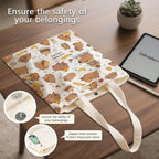 Aesthetic Canvas Tote Bag for Women - with Magnetic Snap Closure & Zipper Inner Pocket Reusable Bag for Shopping