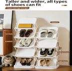 Portable Shoe Shelf Multifunctional Foldable Shoe Rack Space Saving Multi Layer Storage for Entryway Easy Assembly