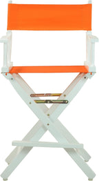 Casual Home 24" Director's Chair White Frame with Tangerine Canvas, Counter Height