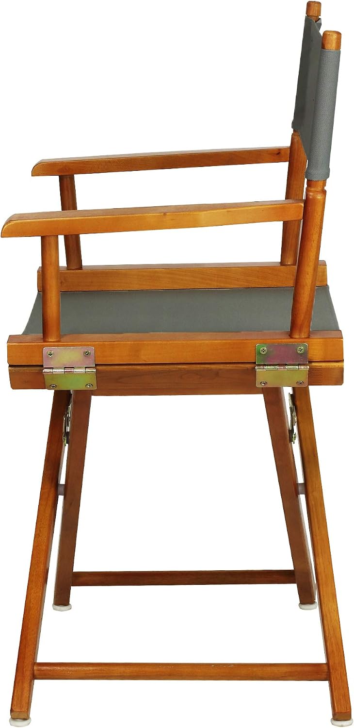 Casual Home 18" Director's Chair Honey Oak Frame with Grey Canvas
