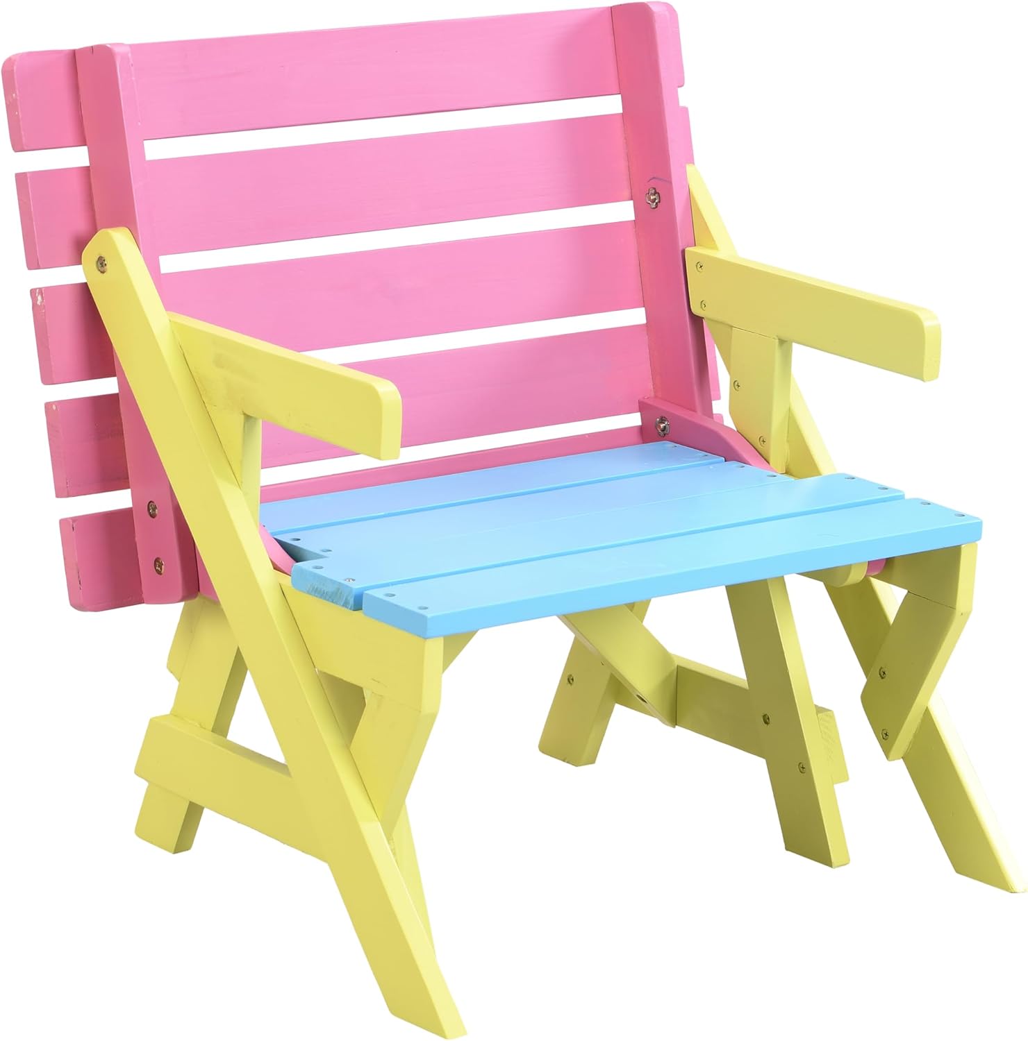Multi Functional ARM Chair,Table+ 2 Benches (All in one)