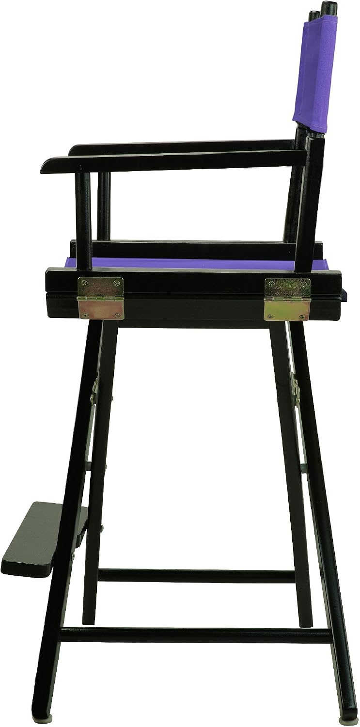 Casual Home 220-02/021-41 Director Chair 24" - Counter Height BlackFrame/Purple Canvas