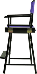 Casual Home 220-02/021-41 Director Chair 24" - Counter Height BlackFrame/Purple Canvas