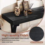 Giantex 52" Narrow Console Table, Vintage Accent Entryway Table with Open Storage Shelf, Long Wooden Behind Couch Sofa Table with Anti-tip Kit for Small Spaces Living Room Hallway (Black)