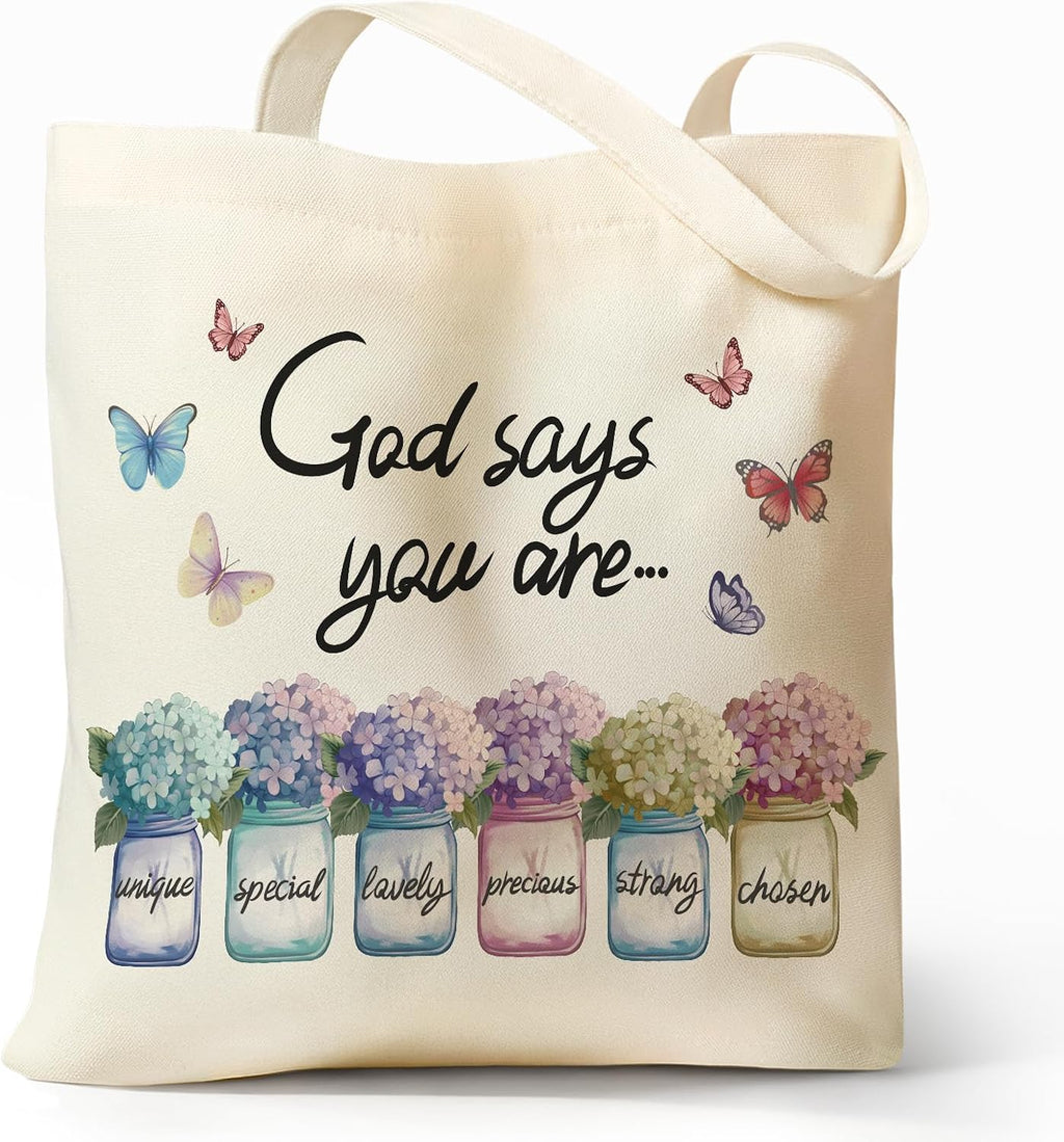 Cute Aesthetic Canvas Tote Bag for Women, Book Totes Bag for Work School Girls, Reusable Totebag with Zipper Pocket