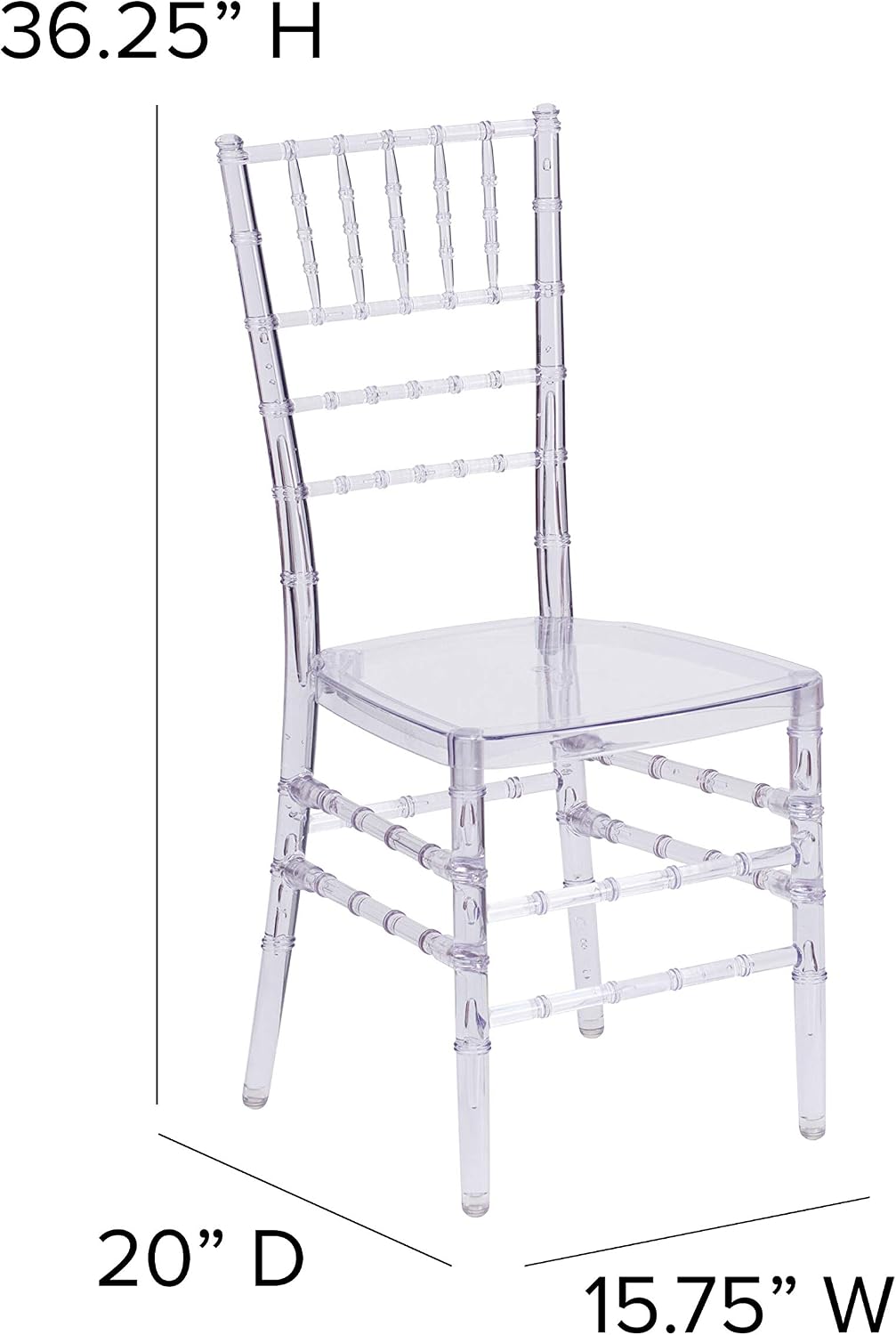 Flash Furniture Flash Elegance Crystal Ice Stacking Chiavari Chair