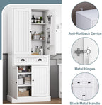 72" Pantry Cabinet, Tall Kitchen Pantry Cabinet with Adjustable Shelves & 6 Door Shelves, Kitchen Storage Cabinets with Drawer, 2 Cabinets, Cupboard for Living, Dining Room, Bathroom, White