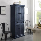 Maykoosh Kitchen Pantry Cabinet - 30" Wide Storage - Distressed Navy - 2 Door