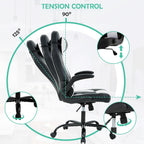 Cheap Video Game Chair, PC Gaming Chair Ergonomic Computer Game Chair with Headrest and Lumbar Support Adjustable Armrest PU Leather High Back Racing Swivel Office Chair for Adults Kids White