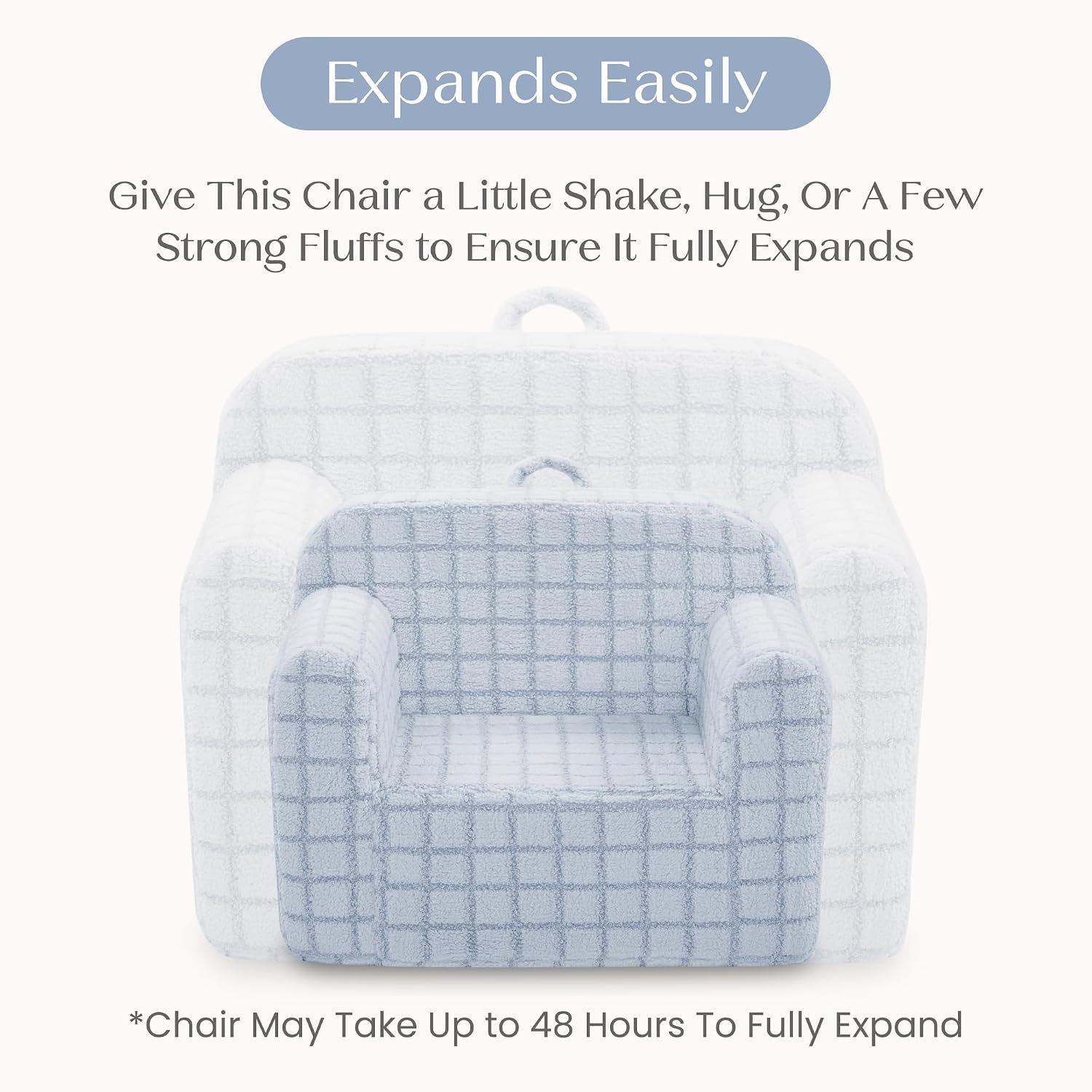 Delta Children Checkered Cozee Chair, Blue