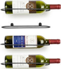 Wall Mounted Wine Rack: Horizontal Wine Holder with Sturdy Construction - Wine Racks Display for Kitchen Bar Home Dining Décor - 4 Packs