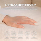 Giant Bean Bag Chair for Adults, Teens and Kids, Cozy Fluffy Corduroy Beanbag Chair with Filler, Large Floor Lounge Sofa for Living Room, Bedroom, Dorm, Gaming and Reading(L-Ivory)