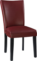 Solid Wood Dining Chairs Set of 4 with UP High Back, Modern Classic Kitchen Chairs with Upholstered Seat, Holds 300 Lbs,Easy Assembly for Dining Room, Home Office Red CY1331RD