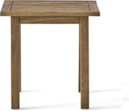 Outdoor Patio Side Table, Wood Accent End Table in Natural Stained, Weather-Resistant Rectangular for Living Room Indoor Garden Lawn Porch, Easy to Assemble, Natural