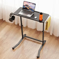 Treadmill Desk, 30"-47" Adjustable Height Mobile Small Standing Desk for Walking Pad, Trainer Stand on Wheels,Rolling Portable Standing Table for Bike/Running and Home Office Work (Black)