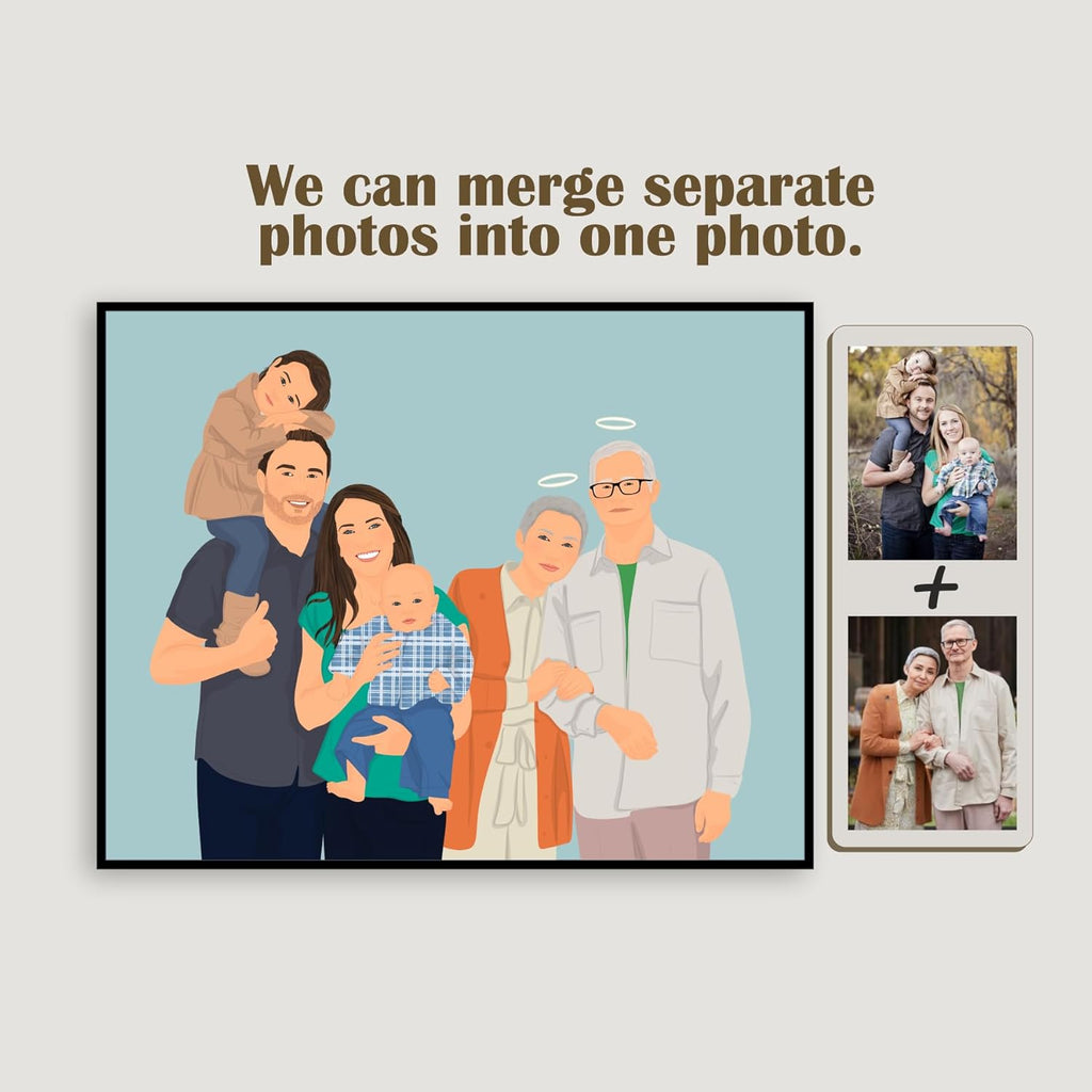 NudoHome Personalized Custom Realistic Portrait – Hand-Drawn from Your Photo | Gift for Mother’s Day, Father’s Day, Christmas, Birthdays, and Anniversaries, gift