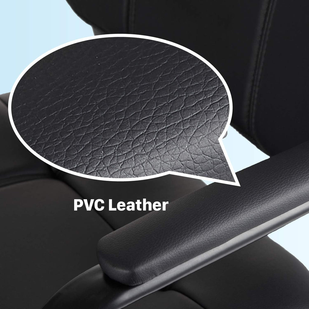 CLATINA Classic Reception Chair with Padded Armrests and Sturdy Steel Frame, Ergonomic Guest Chair for Office Conference Waiting Meeting Room, Black (4 Pack)