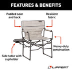 Lippert Scout XL Director Chair with Side Table - Sand