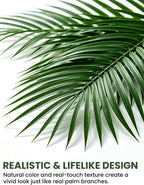 100 pcs 25 Inch Artificial Palm Leaves, Large Fake Palm Fronds Stems, Palm Branches Faux Tropical Plants for Palm Sunday, Jungle Beach Wedding Luau Party Home Decor, Palm Leaf, Palmas Artificiales