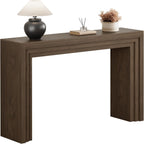 Lulive Console Table for Entryway, 43 Inch Step Design Sofa Table | 11.8"D step console supports up to 110 lb, with anti-tip kit and labeled parts for about 40-minute assembly.