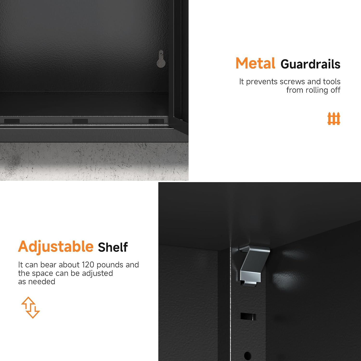 Coolsun Garage Wall Cabinet, 26" H Metal Wall Cabinet with Lockable Doors and Adjustable Shelf, Wall Mounted Metal Storage Cabinets for Garage Assembly Required (26" H Black)