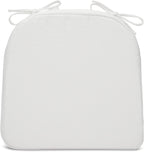 SQUARE MOON Chair Cushions for Dining Chairs, High Resilience Foam Dining Room Chair Pads, Kitchen Seat Cushions with Ties, Machine Washable, 17" x 16" x 2", 6/Pack, White