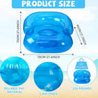 Pool Floats – Ergonomic Kids Camping Chair, Waterproof Outdoor Inflatable Lounger | Comfortable Seating 220 Pounds Load Capacity, Portable Travel Seat for Beach Trips, Outdoor Adventures, Family Picni
